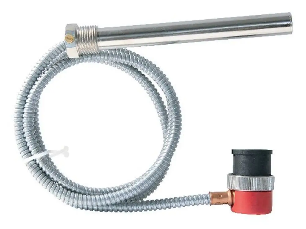 Syr Wärmefühler mit Kapillarrohr, bestehend aus einem langen Metallrohr und einem flexiblen, ummantelten Kabel, das zur Temperaturmessung dient.